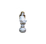 Статуэтка Ангел на колонне Бело-золотой 44 см, Арт.КЛН-22