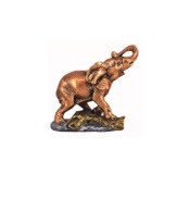 Статуэька Слон на подставке малый бронза цветной 16х19 см, Арт.ЛС-1604