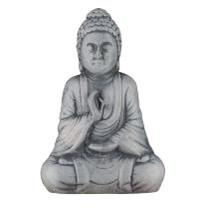 Керамическая статуэтка Будда каменный серый Высота 260 мм Длина 170 мм Ширина 95 мм АРТ.КИК-19943 - фото 1 - id-p165698650
