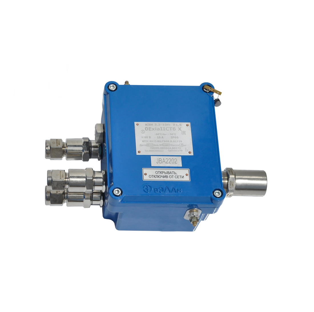 КЗИ-3.2-9П-(Л-1БМ-М25)х2 0ExiaIICT6GaX В1.5 Вэлан Коробка зажимов искробезопасная