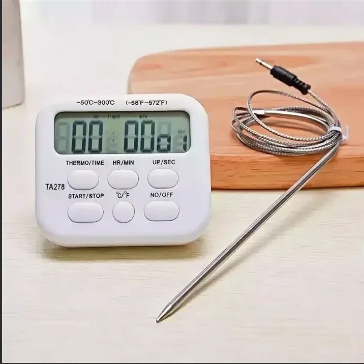Кулинарный термометр с таймером и со щупом TA278 - фото 1 - id-p165713747