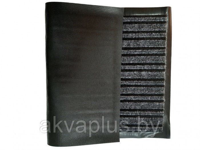 Коврик придверный грязезащитный 90х150 см Floor mat (Атлас) серый - фото 1 - id-p165713780