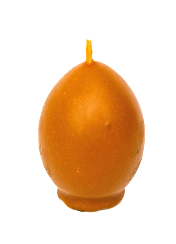 Свеча желтая восковая яйцо - фото 1 - id-p165716630