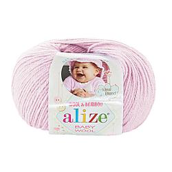 Пряжа Alize Baby Wool цвет 275 сиреневая пудра