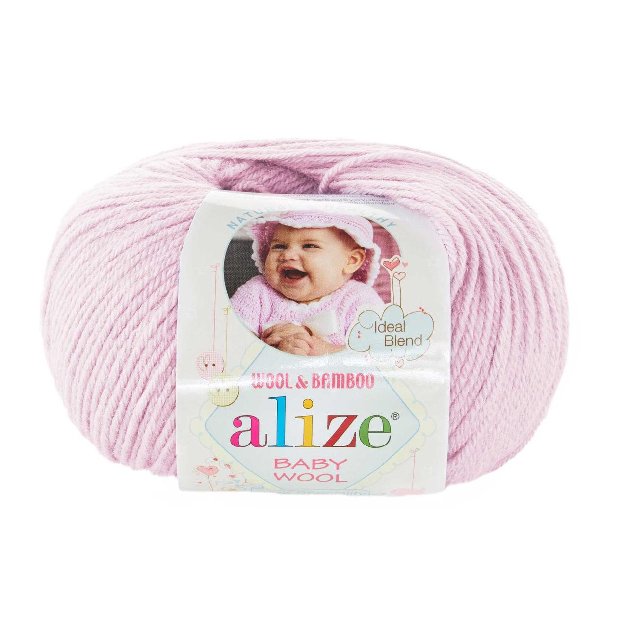 Пряжа Alize Baby Wool цвет 275 сиреневая пудра - фото 1 - id-p165724835