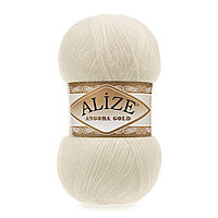 Пряжа Alize Angora Gold цвет 01 кремовый