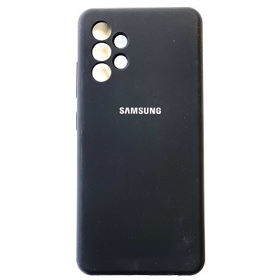 Силиконовый чехол Silicone Case с закрытым низом черный для Samsung Galaxy A52/ Galaxy A52s - фото 1 - id-p150215390