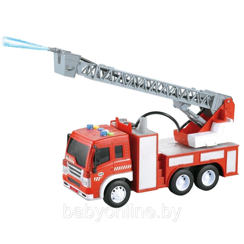Пожарная машина инерционная водяная помпа, свет, звук, 1:16, WY351B - фото 1 - id-p165728421