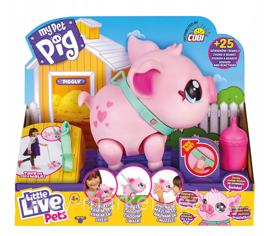 Интерактивная игрушка Свинка Piggly Little Live Pets - фото 7 - id-p165728466
