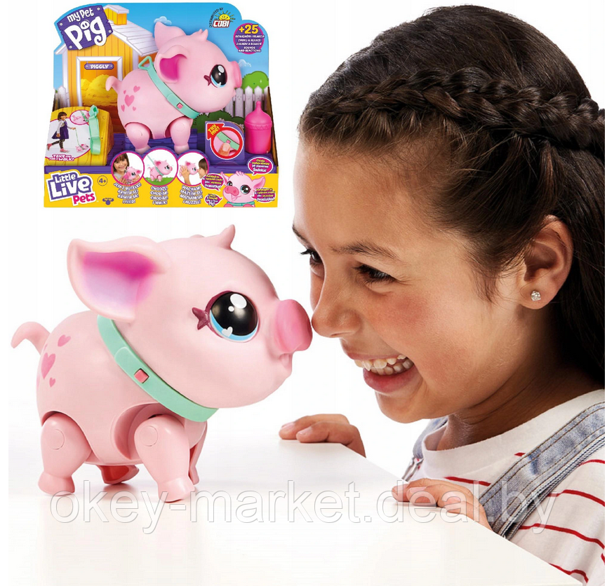Интерактивная игрушка Свинка Piggly Little Live Pets - фото 6 - id-p165728466