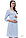 1-НМК 12801 Халат для беременных и кормящих голубой, фото 3