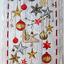Ткань Рогожка 100% Хлопок "Новогоднее вязание", фото 2