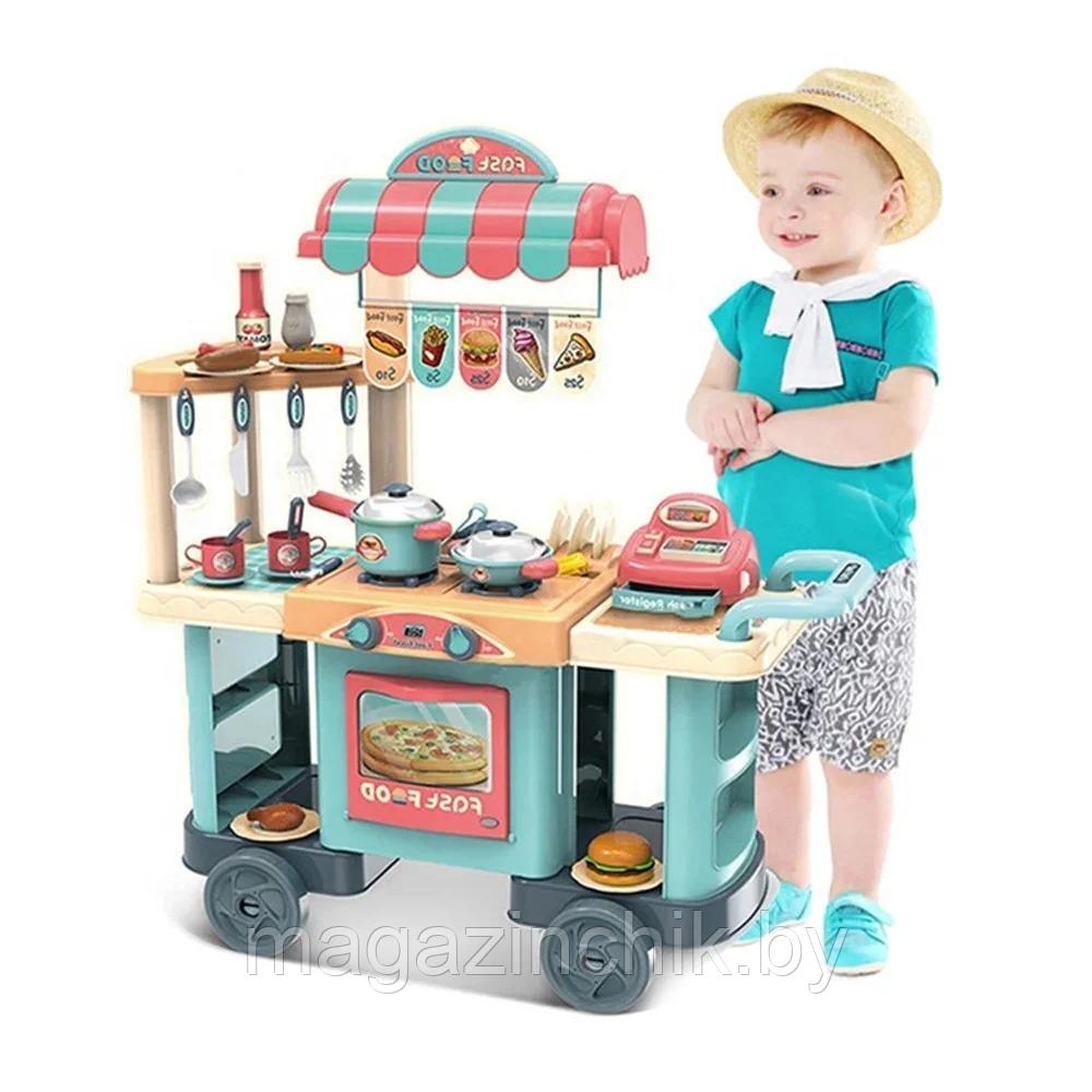 Детская высокая кухня кафе фаст-фуд на колесах 008-958, 91 см, свет, звук - фото 7 - id-p165732207