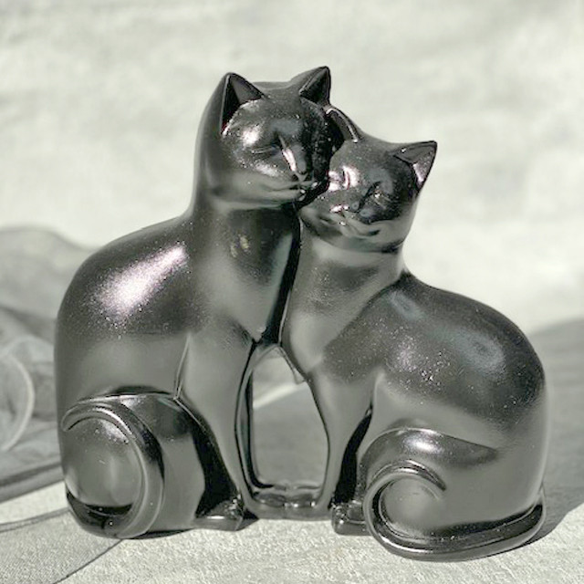 Статуэтка Парочка коты чёрные - фото 1 - id-p165732309
