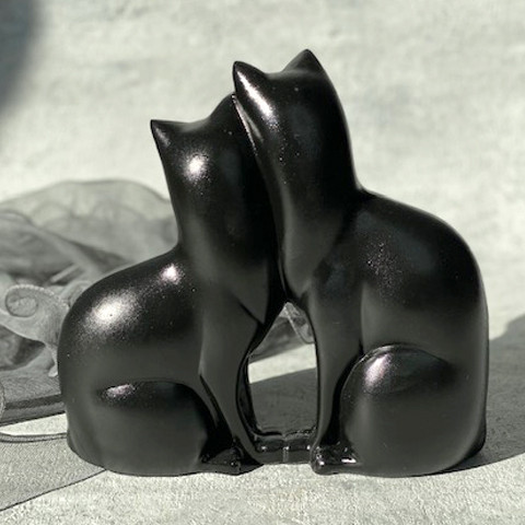 Статуэтка Парочка коты чёрные - фото 2 - id-p165732309