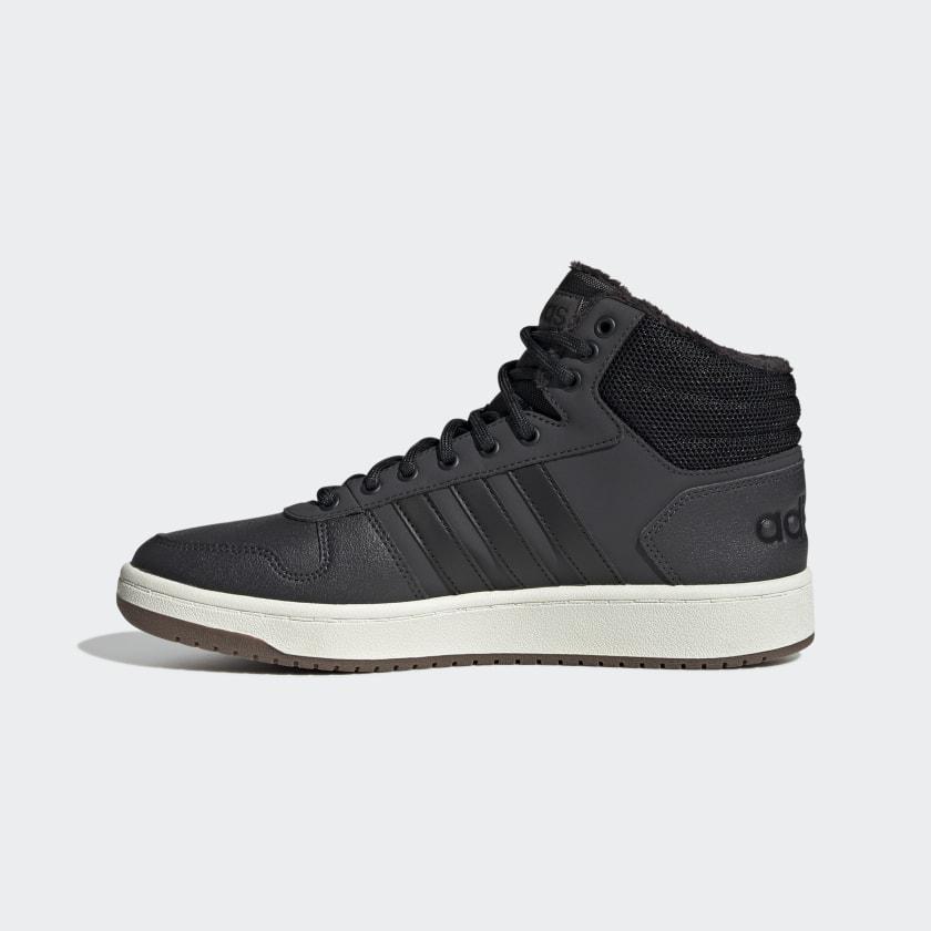 Кроссовки Adidas HOOPS 2.0 ( Black / Core Black / White Tint) - фото 4 - id-p165733063