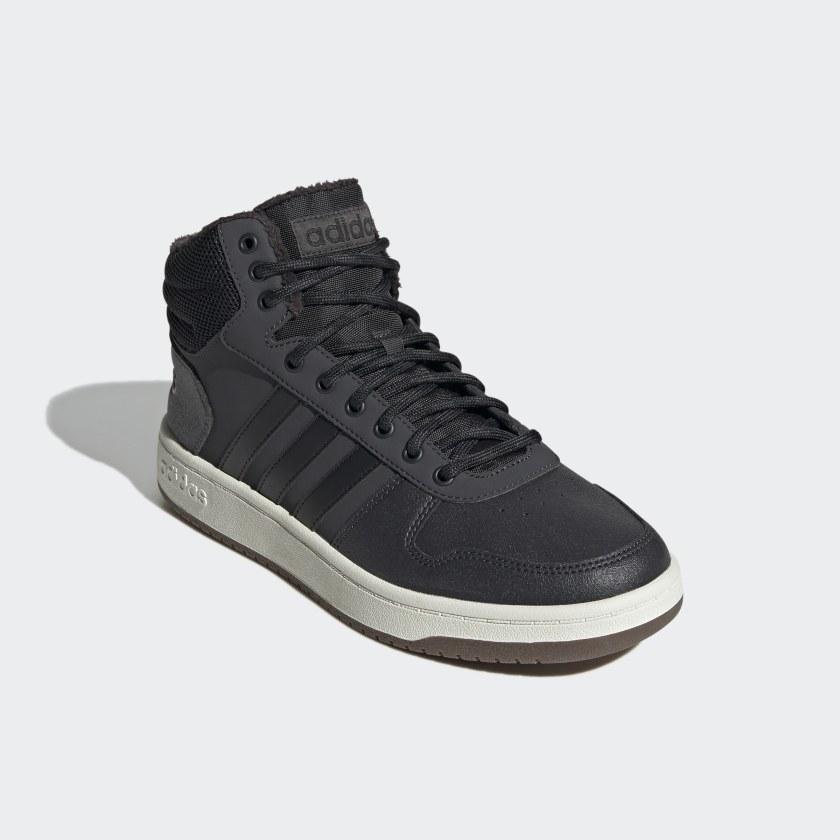 Кроссовки Adidas HOOPS 2.0 ( Black / Core Black / White Tint) - фото 2 - id-p165733064