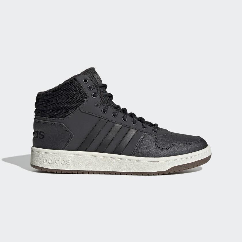 Кроссовки Adidas HOOPS 2.0 ( Black / Core Black / White Tint) - фото 1 - id-p165733070