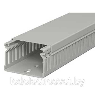 Перфокороб LK4 40060, органайзер для шкафов, 40 x 60 мм (глубина х ширина крышки), L=2000мм, RAL 7030 серый