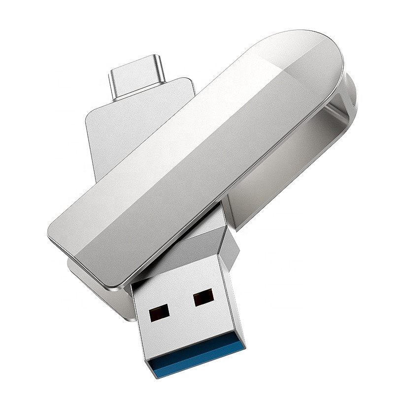 USB Flash накопитель 3.0 128GB HOCO UD10 серебристый (USB+Type-C) - фото 3 - id-p165561692