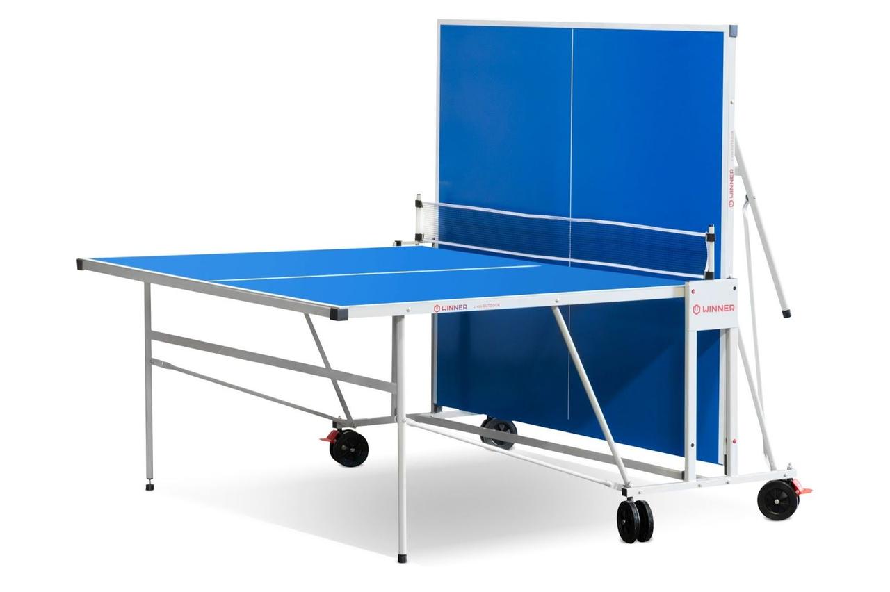 Теннисный стол всепогодный "Winner S-400 Outdoor" с сеткой (синий) - фото 2 - id-p165758676