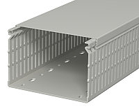 Перфокороб LK4 N 80100, органайзер для шкафов, 80 x 100 мм (глубина х ширина крышки), L=2000мм, RAL 7030 серый