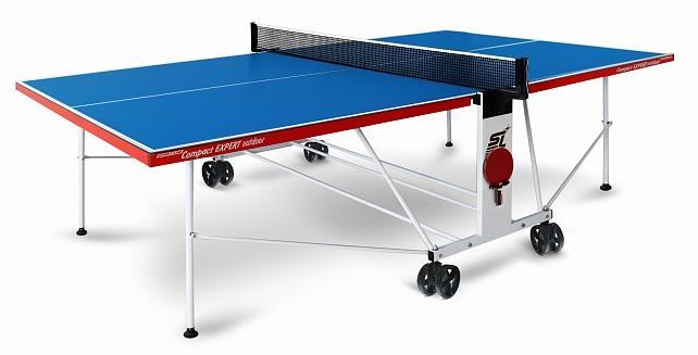 Теннисный стол всепогодный складной Start Line "Compact Expert Outdoor" (синий) - фото 1 - id-p165759184