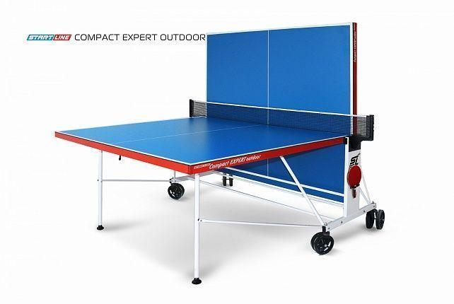 Теннисный стол всепогодный складной Start Line "Compact Expert Outdoor" (синий) - фото 2 - id-p165759184