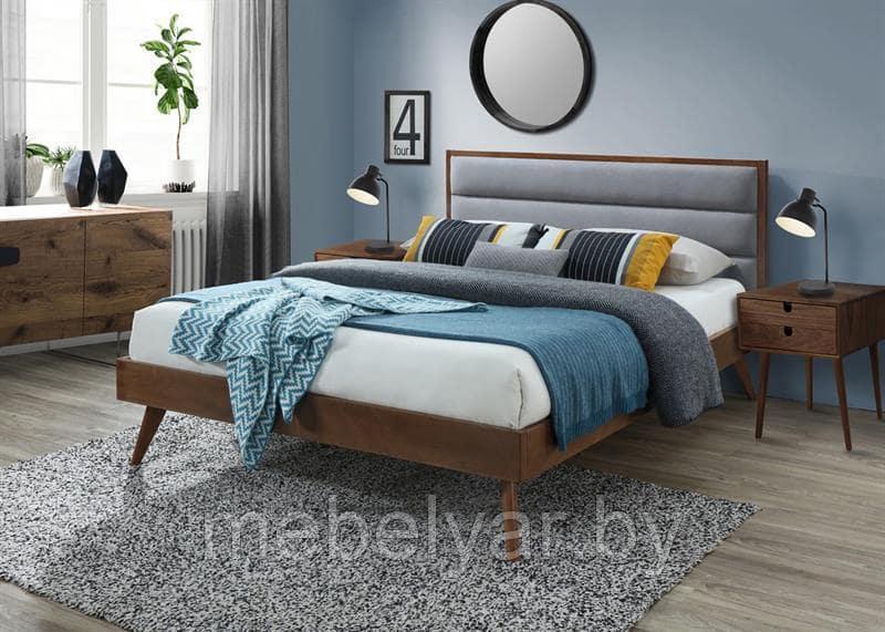 Кровать HALMAR ORLANDO серый/орех, 160/200 - фото 1 - id-p165765262