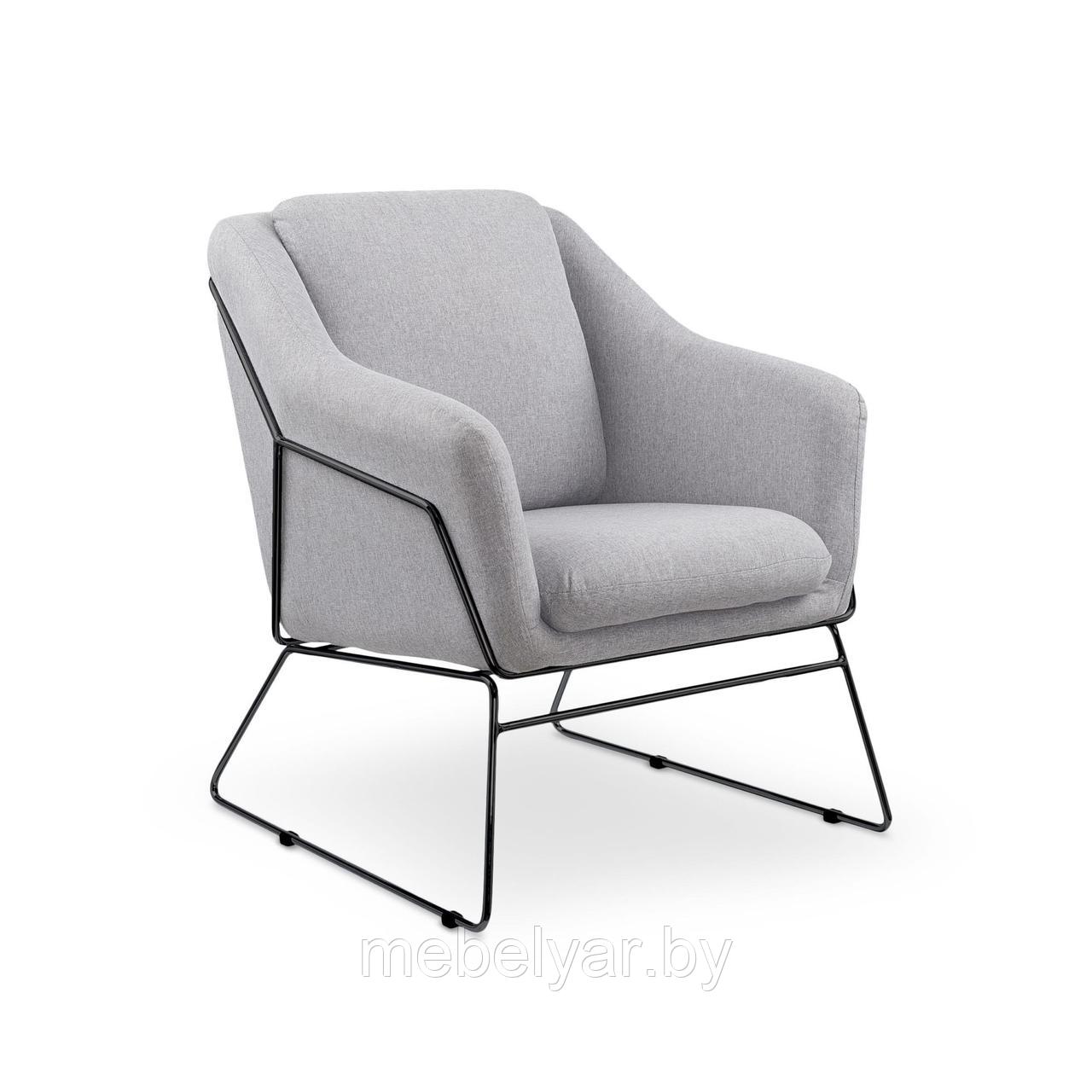 Кресло HALMAR SOFT 2 серый/черный - фото 1 - id-p165764859