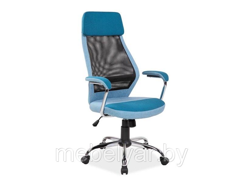 Кресло компьютерное SIGNAL Q-336 синий/черный - фото 1 - id-p165764879
