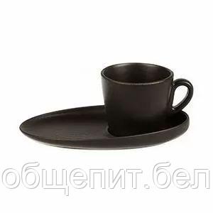 Чашка с блюдцем Black Raw Steller Espresso 100 мл, P.L. Proff Cuisine - фото 2 - id-p165767364