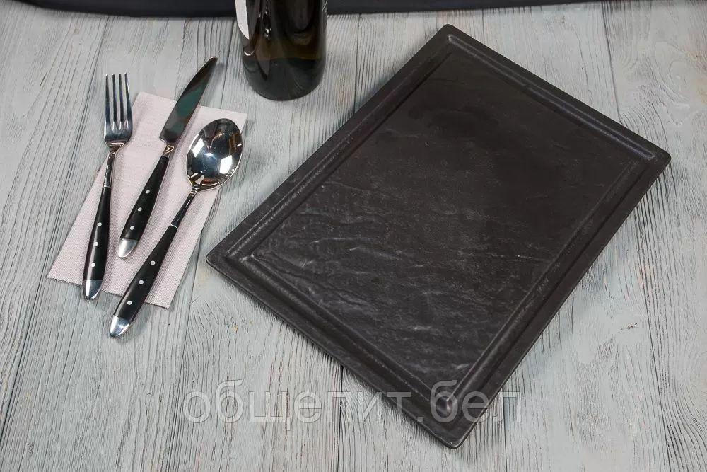 Блюдо для стейка Black Raw Steller 33*24*1,7 см, P.L. Proff Cuisine - фото 5 - id-p165767403