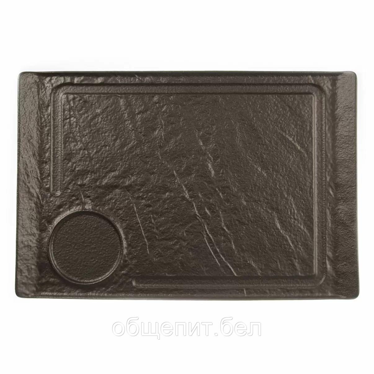 Блюдо для стейка Black Raw Steller 35*24*2,2 см, P.L. Proff Cuisine - фото 1 - id-p165767404