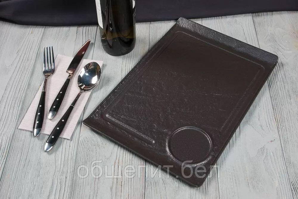 Блюдо для стейка Black Raw Steller 35*24*2,2 см, P.L. Proff Cuisine - фото 2 - id-p165767404