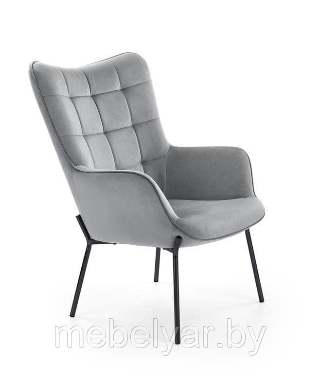 Кресло HALMAR CASTEL серый/черный - фото 1 - id-p165765204