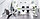 Стол обеденный SIGNAL ALARAS II 160 раскладной черный/белый лак 160-220/90/76, фото 4