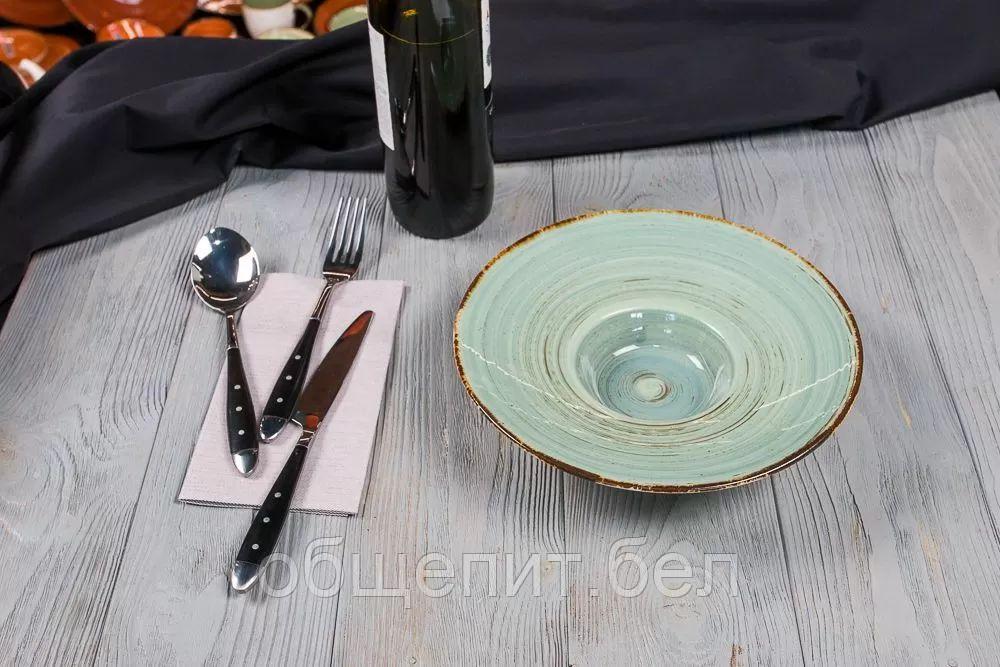 Тарелка для пасты/супа/салата Fusion Blue Lake 100 мл, 23 см, P.L. Proff Cuisine - фото 5 - id-p165767633