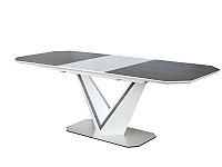 Стол обеденный SIGNAL VALERIO CERAMIC 160 раскладной, серый/белый матовый, 160-220/90/76, фото 1