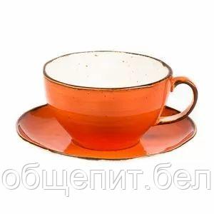 Чашка с блюдцем Fusion Orange Sky 375 мл, P.L. Proff Cuisine - фото 2 - id-p165767751