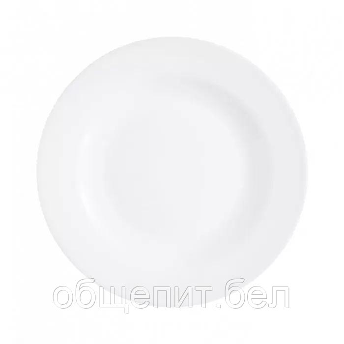 Тарелка Luminarc "Эволюшнс" 19,5 см, стеклокерамика, белый цвет, ARC, Франция (/6/24) - фото 1 - id-p165771171