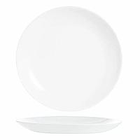 Тарелка без полей Luminarc 25 см, стеклокерамика, белый цвет, ARC, Франция (/6/24)