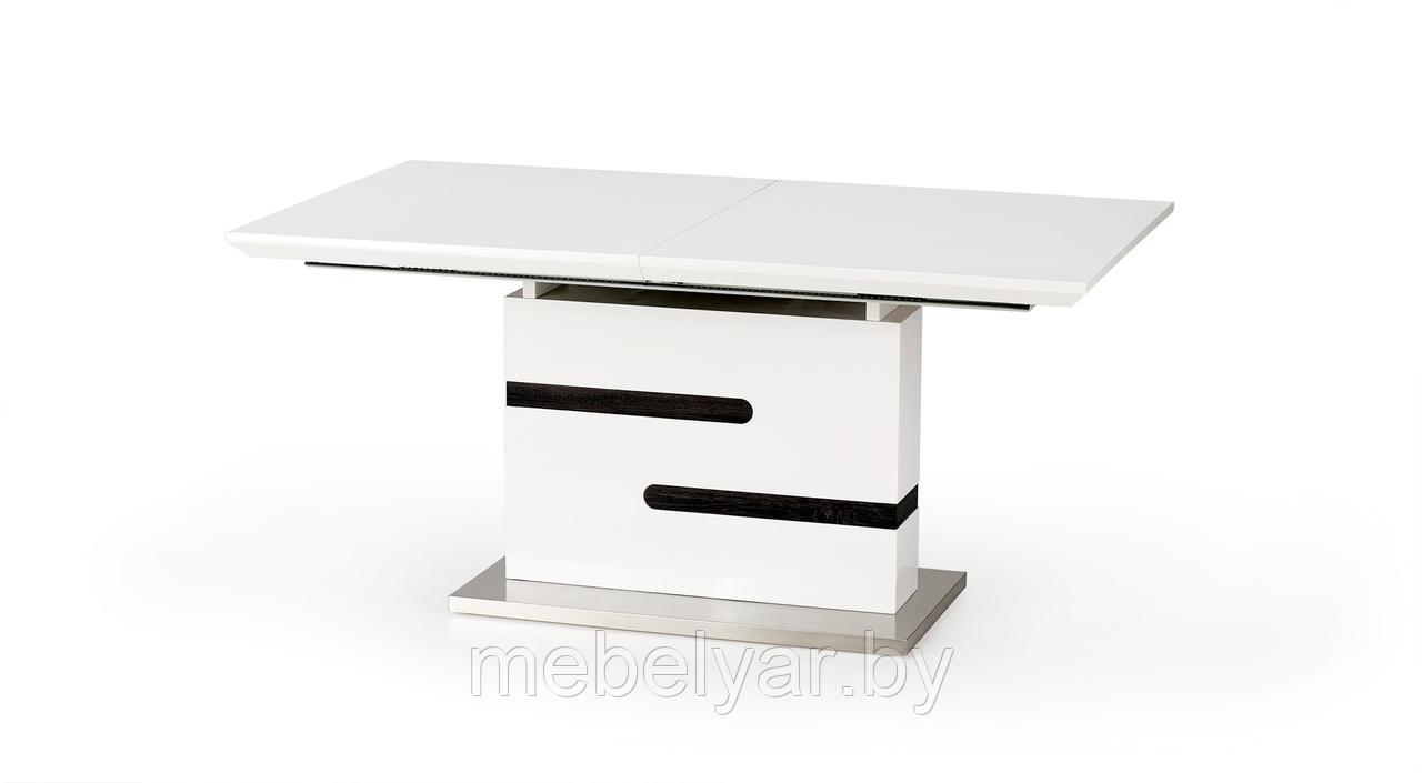 Стол обеденный HALMAR MONACO раскладной белый/серый 160-220/90/76 - фото 3 - id-p165768502