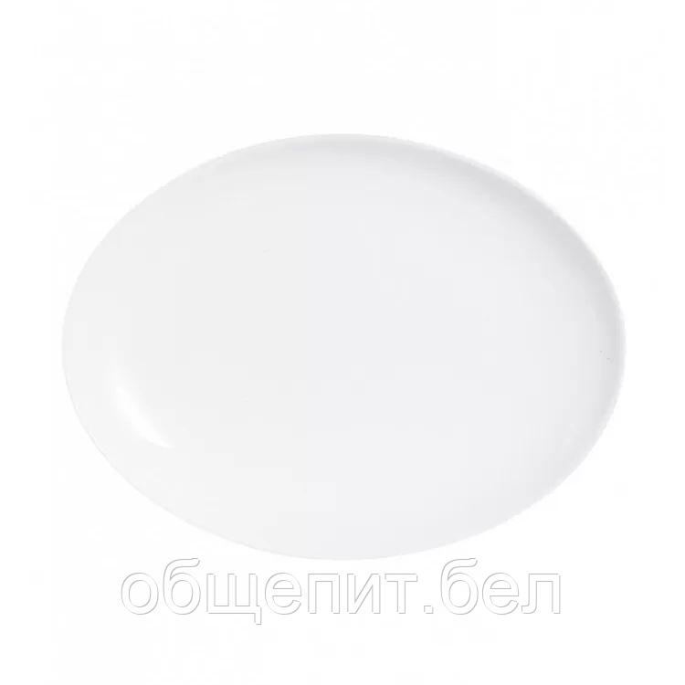 Блюдо овальное Luminarc 33*25 см, стеклокерамика, белый цвет, ARC, Франция (/6/24) - фото 1 - id-p165771208