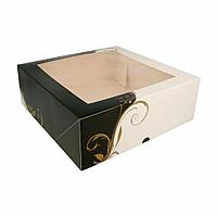 Коробка для торта с окном 28*28*10 см, белая, картон, Garcia de PouИспания