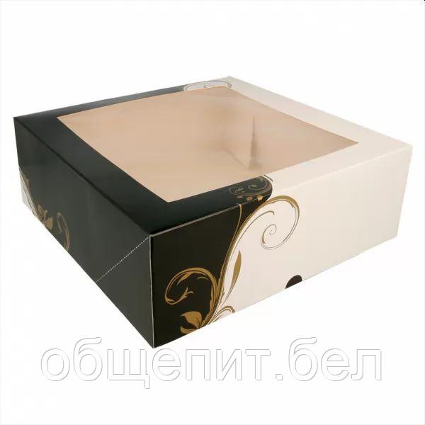 Коробка для торта с окном 28*28*10 см, белая, картон, Garcia de PouИспания - фото 2 - id-p165774359