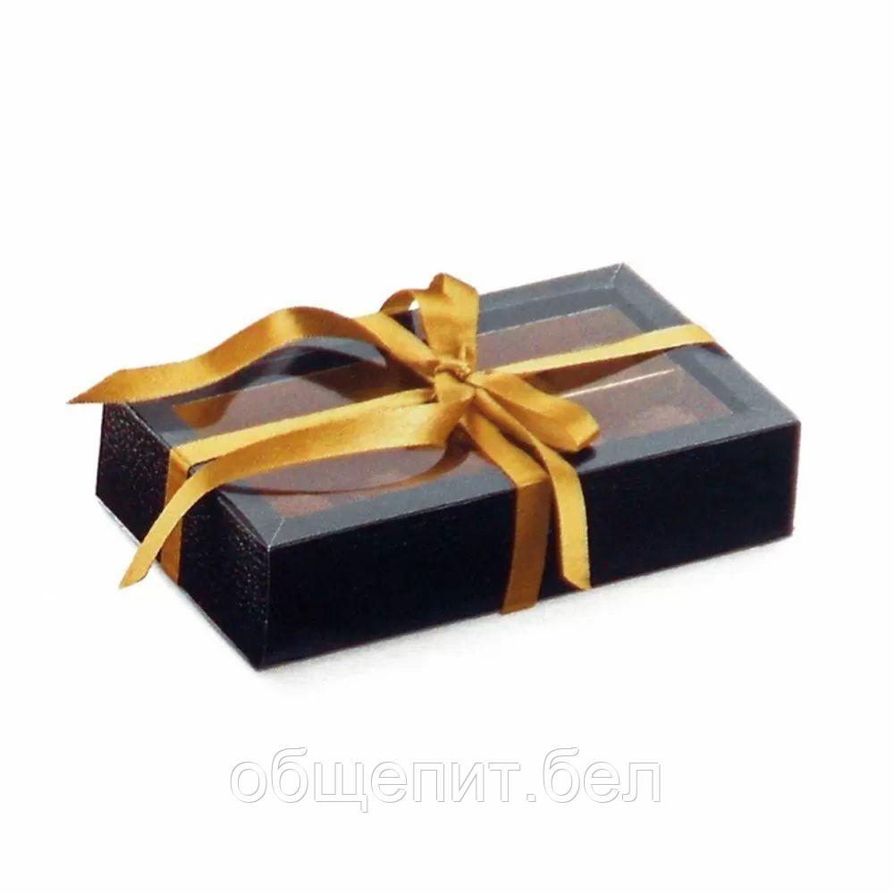 Коробка для шоколада с крышкой и разделителями, 14,5*7,5*3,5 см, черная, картон, 50 шт/уп, Garcia de - фото 1 - id-p165774370
