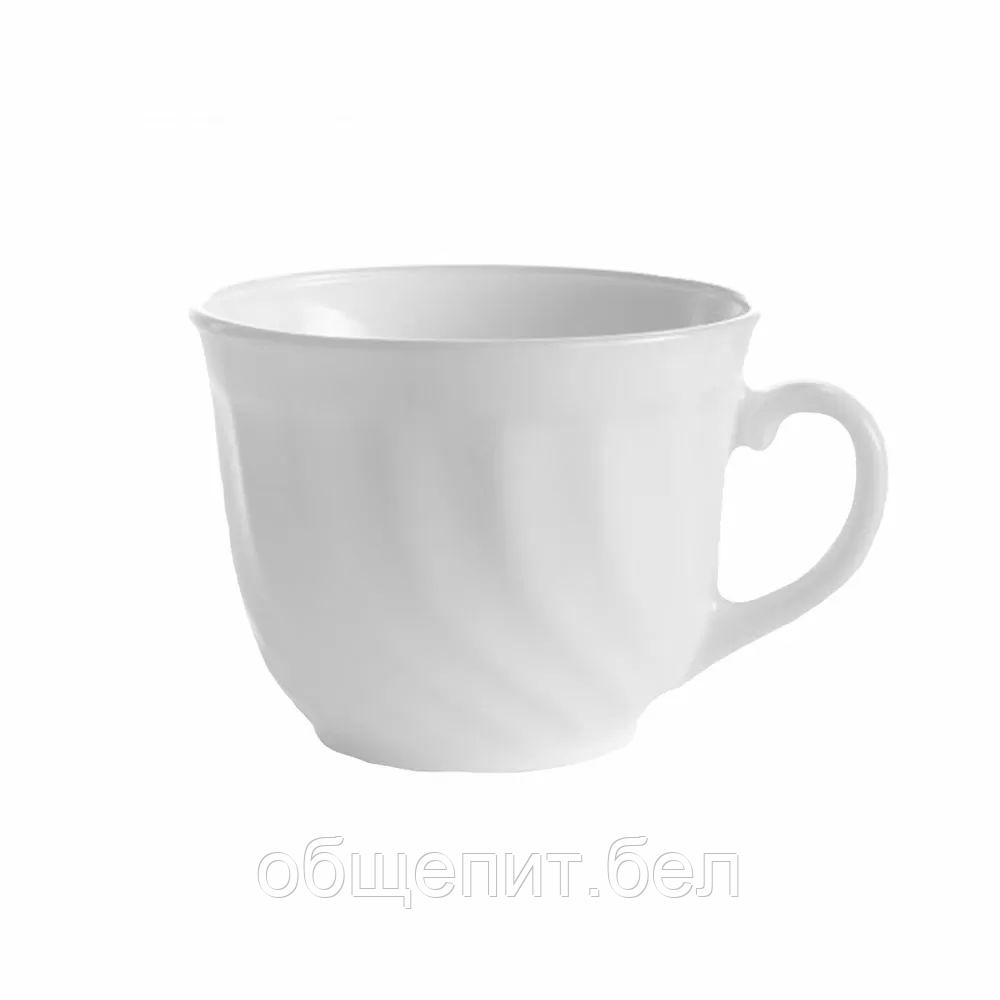 Чашка чайная Luminarc Trianon 250 мл, d 9 см, h 7,5 см, l 11 см, стеклокерамика, белый цвет, ARC - фото 1 - id-p165771232