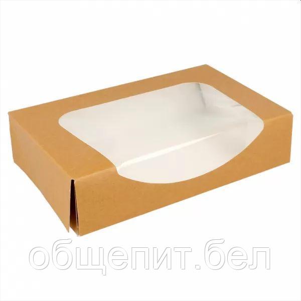 Коробка для суши/макарон с окном 20*12*4,5 см, натуральный, 50 шт/уп, бумага, Garcia de Pou - фото 2 - id-p165774375
