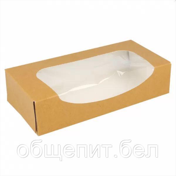 Коробка для суши/макарон с окном 20*9*4,5 см, натуральный, 50 шт/уп, бумага, Garcia de Pou - фото 2 - id-p165774377